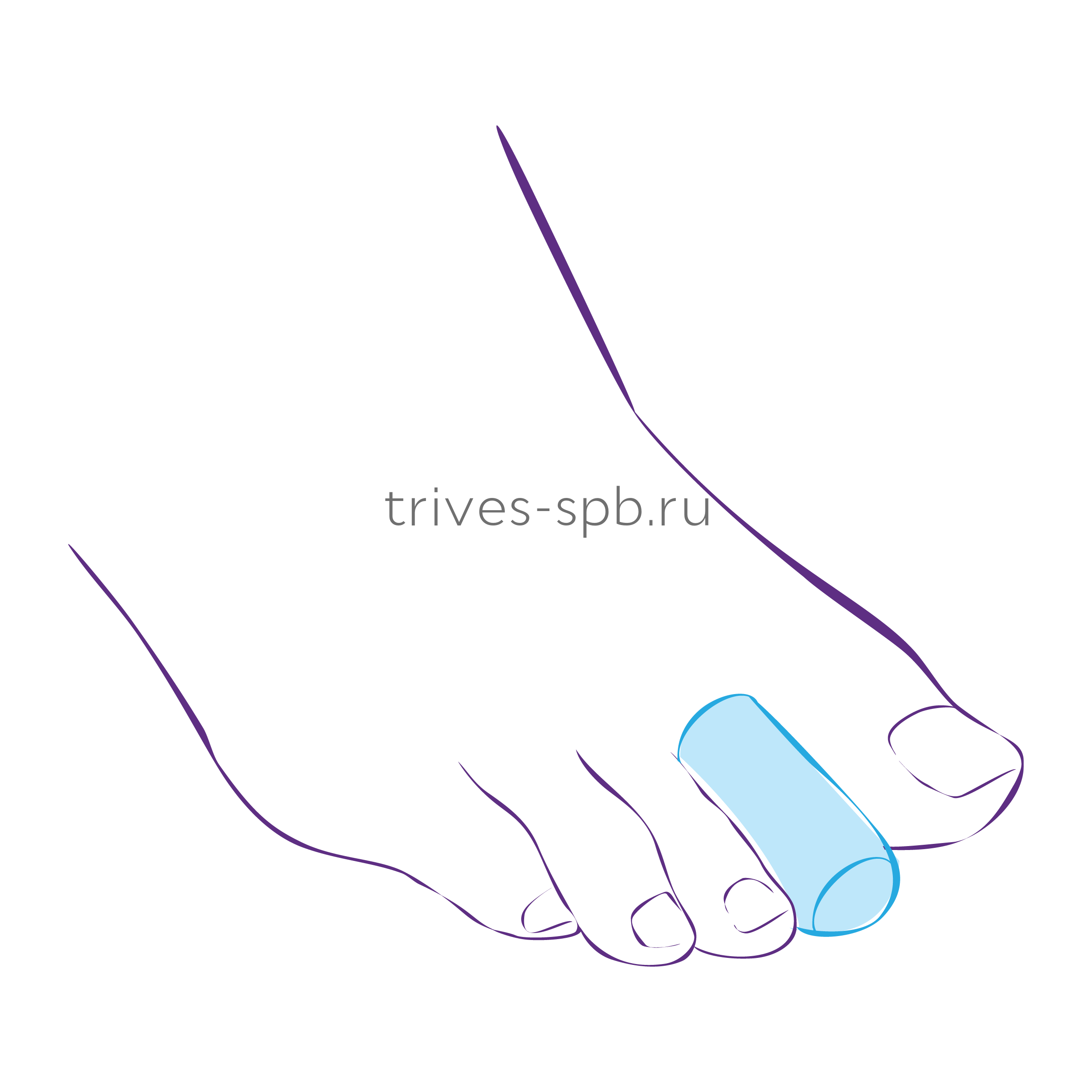 Колпачки силиконовые для защиты пальцев стопы СТ-44
