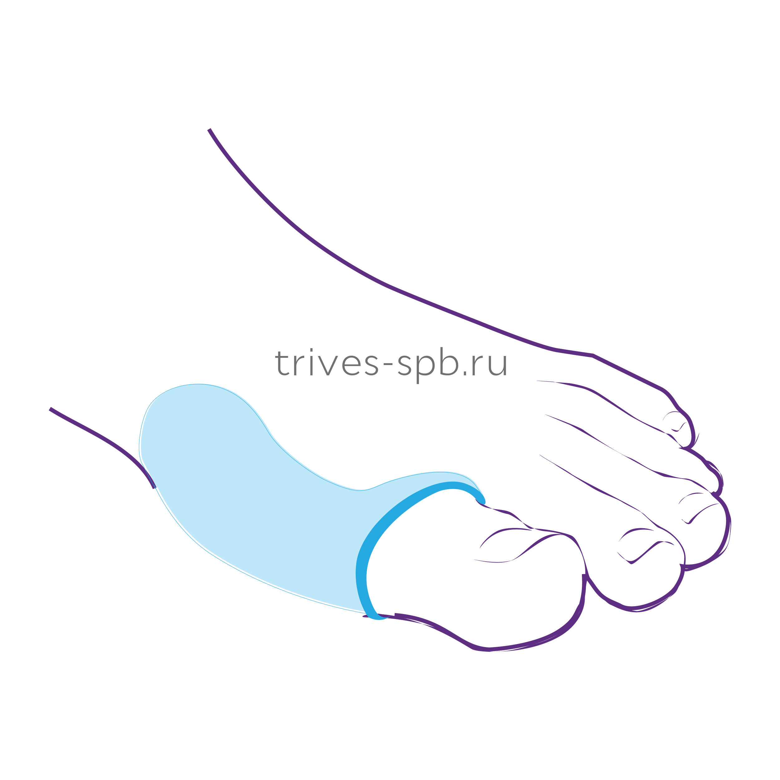 Протектор силиконовый для защиты сустава большого пальца стопы СТ-47