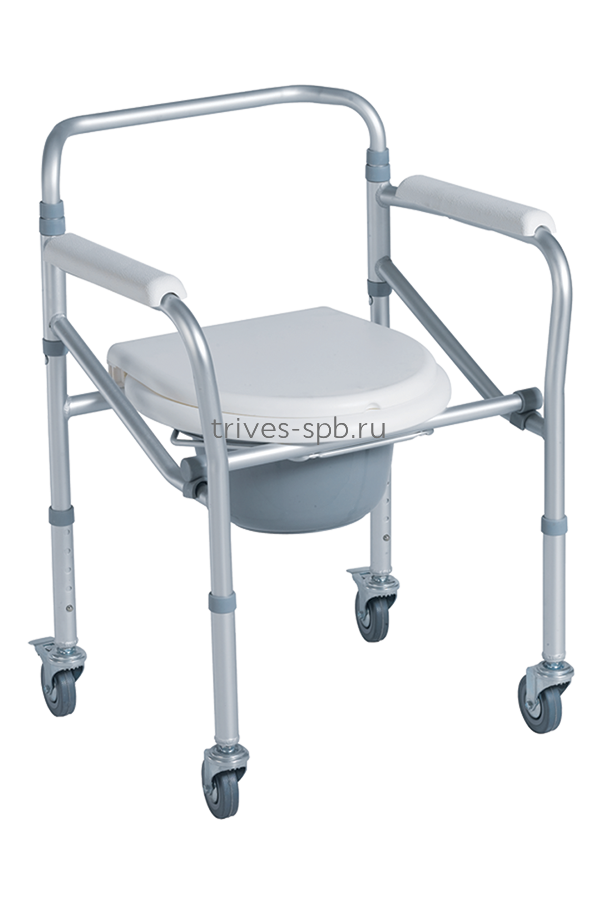 Кресло-туалет на 4 колесах складное CA615