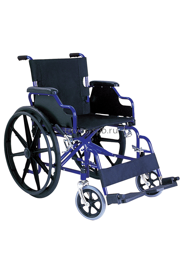 Кресло-коляска с откидными подлокотниками и съемными подножками, складная CA931B