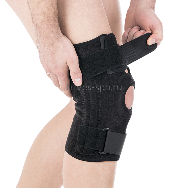 Бандаж на коленный сустав со спиральными ребрами жесткости Т.44.12
